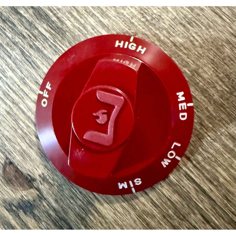 Wolf Range Knob B Residential DVOR999-KNBB Red New Gourmet Stove Part KIP 5B74
